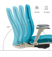 Chaise de bureau pivotante SITSTAR 4D avec accoudoirs en PU et dossier en tissu pour l'approvisionnement en mobilier de bureau