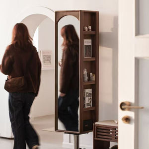 Estantería Giratoria de 360 Grados para Libros |   Gabinete de Almacenamiento de Madera Sólida con Barra para Colgar, Iluminación LED, Color Personalizado para Uso en Supermercados - Product Image 5