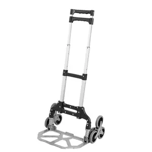 Carrito de compras plegable ligero para escalera de escalada, carrito de supermercado con mango de aluminio plegable, con ruedas