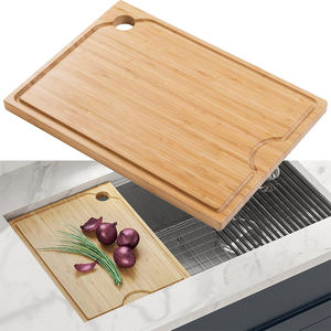 Tabla de cortar de bambú personalizada <span class=keywords><strong>para</strong></span> encimera, tabla de charcutería de madera con orificio <span class=keywords><strong>para</strong></span> colgar y ranura <span class=keywords><strong>para</strong></span> jugos <span class=keywords><strong>para</strong></span> encimera de cocina - Product Image 1