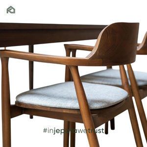 Juego de Comedor Hiro de Madera de Teca con Elementos Tapizados, Diseño Moderno, Duradero, Cómodo y Ecológico para Exteriores - Product Image 2