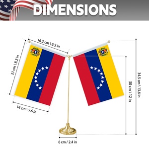 <span class=keywords><strong>Drapeau</strong></span> du Venezuela 14x21cm <span class=keywords><strong>drapeau</strong></span> de Table Double face <span class=keywords><strong>jaune</strong></span> <span class=keywords><strong>bleu</strong></span> <span class=keywords><strong>rouge</strong></span> Tri couleur huit étoiles motif imprimé décoration de Table de conférence - Product Image 2