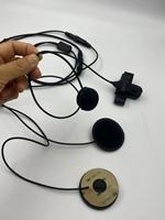 Helm Full Face Walkie Talkie Headset Interkom Mikrofon Tahan Air PTT Bahan PU Keras dan Jernih untuk Radio Dua Arah Baofeng UV5R BF888S