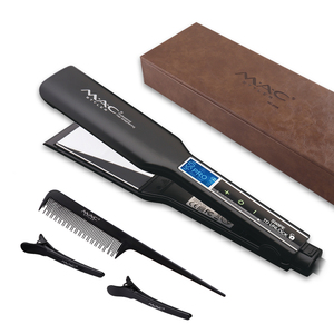 Placa ancha salón belleza <span class=keywords><strong>titanio</strong></span> hierro plano alisado estilo pantalla LCD pantalla táctil <span class=keywords><strong>profesional</strong></span> alisador de pelo - Product Image 6