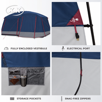 Tente familiale double couche à parois droites Kawagebo Kamp (KK) avec auvent complet pour le camping en plein air – Fabricant