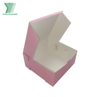 Boîte à gâteau personnalisée en carton alimentaire avec pelliculage brillant, écologique et recyclable, pour emballage de boulangerie à emporter, anniversaire