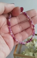 Pulsera de Turmalina Sandía para Mujer, Moda Otoño/Invierno, Joyería de Piedras Naturales Coloridas para Regalos, Venta al Por Mayor