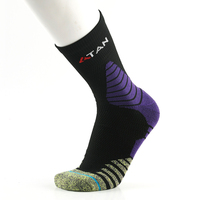 ATAN – coussin éponge anti-boulochage, équipe de basket-ball, course à pied, Sport, vélo, Soc, femmes, chaussettes de basket-ball d'élite colorées