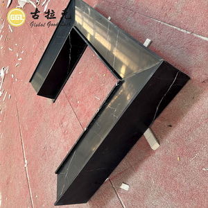 Chimenea de Mármol <span class=keywords><strong>Nero</strong></span> Marquina, Repisa de Piedra Natural, Diseño Personalizado para Sala de Estar, Villa, Decoración de Hotel - Product Image 6
