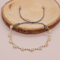 Bracelets d'amitié bohèmes faits à la main, ajustables, avec perles colorées en forme de marguerite, idéal comme cadeau
