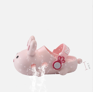 Sandales d'été pour enfants, mules bébé garçons filles, sandales bébé lapin dessin animé, talons plats, pantoufles dessin animé unies, chaussures de jardin pour enfants - Product Image 5