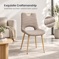 Chaise B2B à dossier en cuillère, structure en fer épais, assise en lin moelleux avec éponge haute densité, matériaux personnalisables, pour restaurants, achat en gros, service OEM