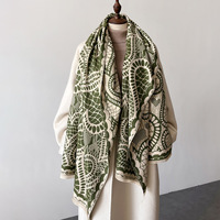 Capes en cachemire imprimées à motif de cœur mode européenne Châles en pashmina épais et chauds d'hiver pour femmes Écharpe de couverture surdimensionnée