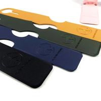 Logo imprimé personnalisé étiquettes à bagages en cuir PU étiquette de valise avec nom ID carte d'adresse pour accessoires de voyage