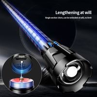 Lampe torche LED haute puissance 1000 lumens de haute qualité, longue portée, avec zoom réglable, rechargeable par USB, IP65, faisceau de 500-600 m