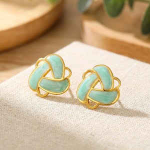 Exquisite Hollow Out Irregular Geometric Triangle Enamel Drip Oil Colorful <b>Stud</b> <b>Earrings</b> Court Style Retro Elegant <b>Earrings</b> - Product Image 3