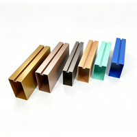 Profilé en U en aluminium pour plafond à lamelles, avec revêtement en poudre coloré, pour la décoration des bâtiments commerciaux (vente en gros)