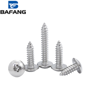 大型ステンレス鋼製平頭タッピンねじ、標準ねじ山、キャップ直径6.3mm、メートル法 - Product Image 1