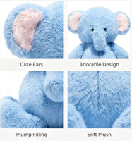 Maskot Gajah Biru Custom OEM ODM untuk Hadiah Promosi Grosir Toko Perlengkapan Bayi dan Ibu Hamil