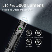 Senter LED Mini Daya Tinggi Grosir Warna Oranye Berbahan Aluminium EDC dengan Saklar Samping dan Indikator Baterai untuk Berburu dan Berkendara Malam Hari