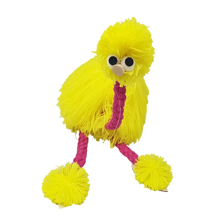 Mainan dekompresi 5 warna burung unta lucu Marionette tangan boneka hewan mainan mewah burung unta pesta kebaikan untuk anak-anak