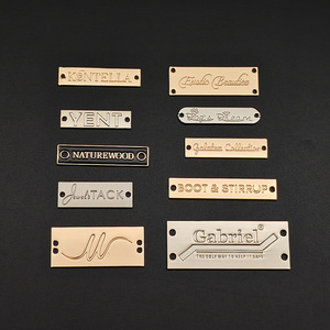 Môi trường khắc may thương hiệu Tên quần áo tấm biểu tượng tùy chỉnh nhãn kim loại tag - Product Image 1