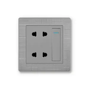 CNBW Wholesale Customization Modern Design Grey Switched 4 Pin Socket Plug Touch Switch With Socket