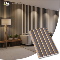 Panneau mural 3D cannelé moderne en PS - Lambris écologique en charbon de bois pour accents intérieurs de luxe, décoration de plafond, étanche