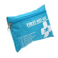 Trousse de premiers secours JCMED bleue avec bandes réfléchissantes, trousse de premiers secours de survie avec fournitures médicales d'urgence essentielles