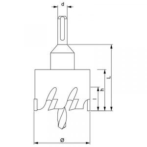FERVI - F019/054 Cortador de agujeros con punta de carburo de tungsteno-EAN 8012667314514 BROCAS SIERRAS Y ARBORES - Product Image 2