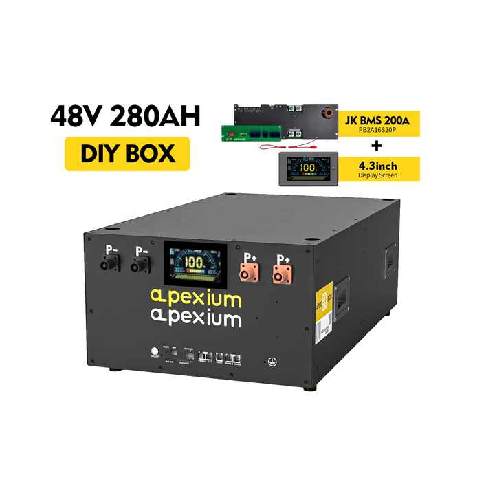 New Apexium Empty DIY JK 200A BMS LifePo4 Metal Battery Case 48V 280Ah ...