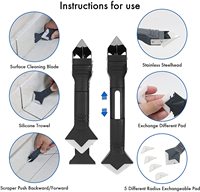 10 en 1 mastic lisse grattoir calfeutrage coulis profilage finisseur Silicone dissolvant ensemble d'outils