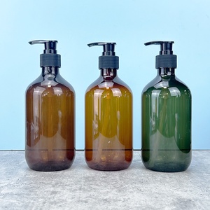 Bouteille de shampoing pour homme en ambre de 300 ml/500 ml avec logo personnalisé, bouteille de conditionneur pour cheveux givrée personnalisée, bouteille de lotion - Product Image 5