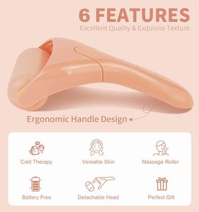 Personnalisé 2 têtes de rouleau rouleau de glace en silicone pour moule de refroidissement du visage et <span class=keywords><strong>contour</strong></span> du visage globes de glace pour le visage cube de visage - Product Image 3