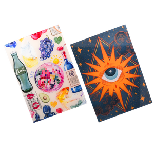 Dịch vụ in UV bán nóng trên Acrylic: Mô hình đầy màu sắc và chiết trung với chai nước uống, bóng sàn nhảy và biểu tượng trái tim - Product Image 6