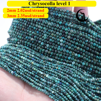 Zhe Ying Vente en gros de perles facettées en pierres précieuses de 2 mm, perles rondes facettées en pierre naturelle pour la fabrication de bijoux