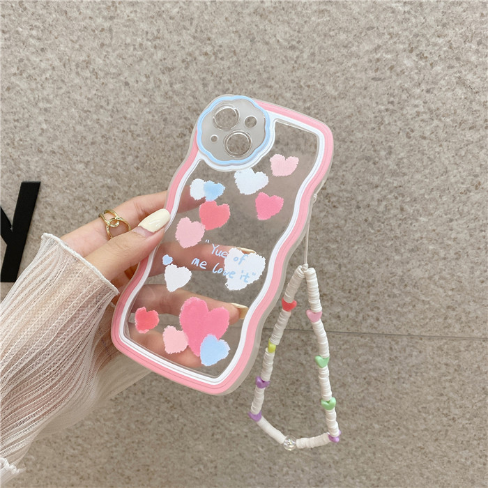 Custodia Personalizzata IPhone 11 In Gel Morbido Trasparente - Design Cuori Con Nome E Iniziali, Stampa UV, Bianco - 5