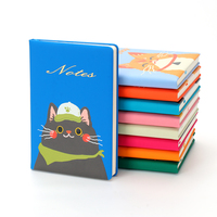 Nouveauté : Journal à motifs d'animaux kawaii avec de belles couleurs rose, bleu et orange pour les enfants, cadeau d'anniversaire