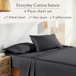 Sábana de Microfibra de Sarga 100% Algodón, 300 Hilos, Transpirable y Personalizable, Venta al Por Mayor de Fábrica - Product Image 4