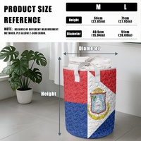 Sac de rangement matelassé à cordon personnalisé avec imprimé drapeau national de Saint-Martin, en polyester, pour articles ménagers, plusieurs tailles