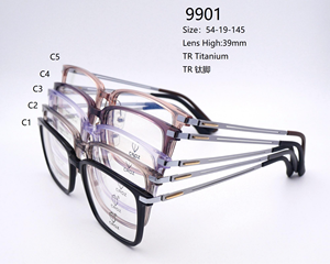 9901แว่นตาไทเทเนียมอะซิเตทขนาดเล็กแว่นตา ODM - Product Image 2