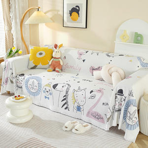 ที่คลุมโซฟาสามที่นั่งสไตล์ทันสมัยผ้าปูโซฟาแบบซักได้ลายการ์ตูนน่ารัก180ผ้าโพลีเอสเตอร์/ ผ้าฝ้ายขนาด130 * - Product Image 1