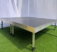 Plataforma Modular Portátil de Aluminio de 2x1m con 4 Patas, de Fácil Instalación, para Eventos y Conciertos al Aire Libre, Superventas