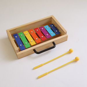<span class=keywords><strong>Xylophone</strong></span> à percussion 8 tons en métal et plastique, instrument à frapper à la main, vente en gros par les fabricants de Tianjin - Product Image 1