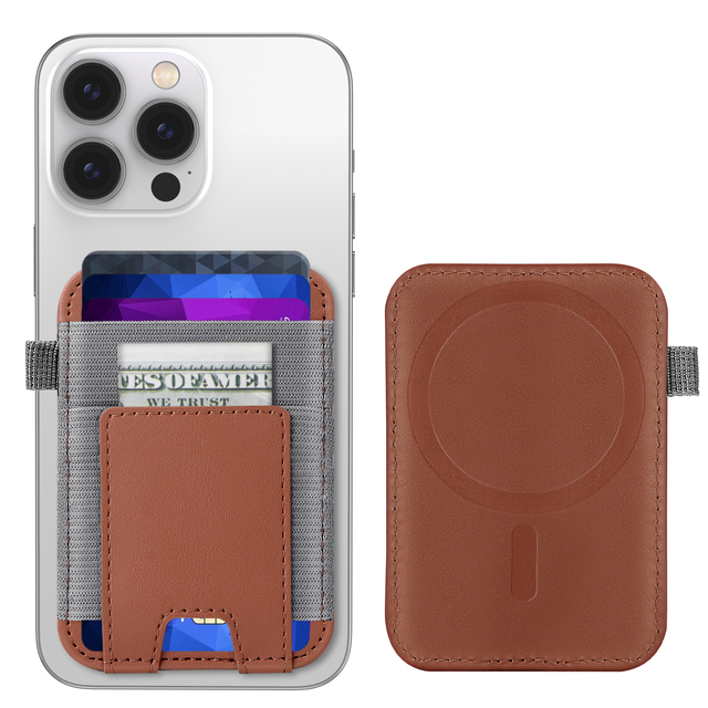 Best Sellers Magnetic Mobile Phone Card Bag Sleeve PU Magnets for Cellphone and Wallet with Pockets