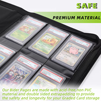 Álbum de Colección de Tarjetas Graduadas Premium con Capacidad para 60 Tarjetas, 6 Bolsillos, 4 Páginas para Tarjetas Toploader, Libro de Presupuesto