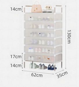 Large Morden Design Folding New Portable Shoe Rack Organizer <b>Foldable</b> Collapsible for Shoes - Product Image 2