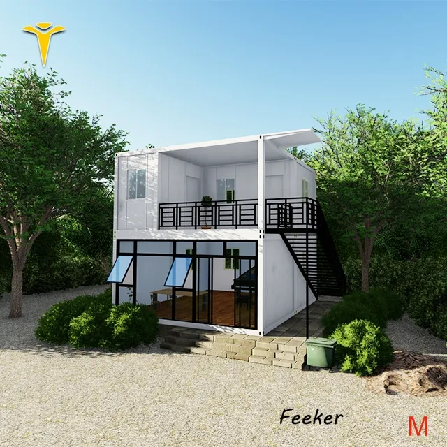 Container house per unità di spedizione con case prefabbricate modulari a forma di furgone elegante a forma di piscina