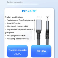 Kabel USB 3.2 Tipe-C Grosir ULT-unite, Pengisian Cepat 5A, Casing Aluminium Alloy, Transfer Data 20Gbps