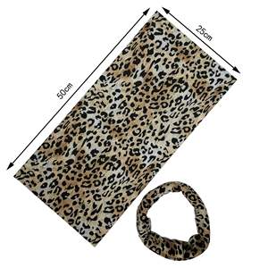 ผ้าพันศีรษะสำหรับปั่นจักรยานผ้าสแปนเด็กซ์เนื้อผ้าระบายอากาศได้ดีพิมพ์ลายเสือดาวไร้รอยต่อ - Product Image 5